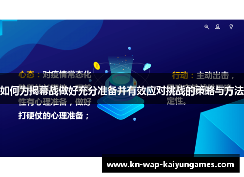 如何为揭幕战做好充分准备并有效应对挑战的策略与方法